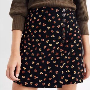 Madewell Side-Button A-Line Mini Skirt